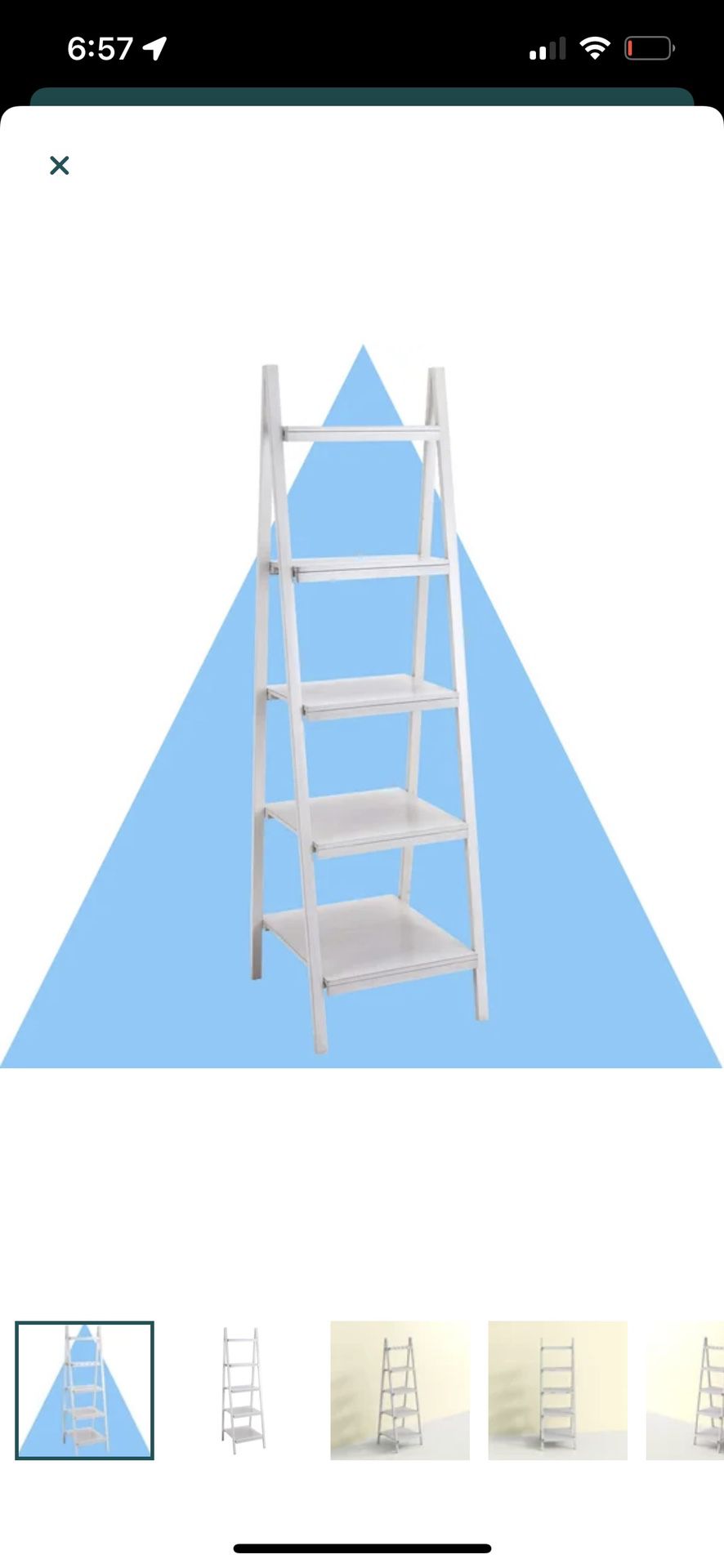 Brand NEW White Ladder Bookcase x 3 