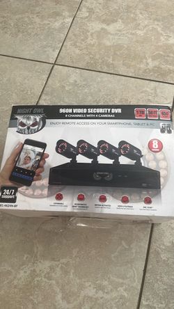 Video security, DVR eight channels with four cameras