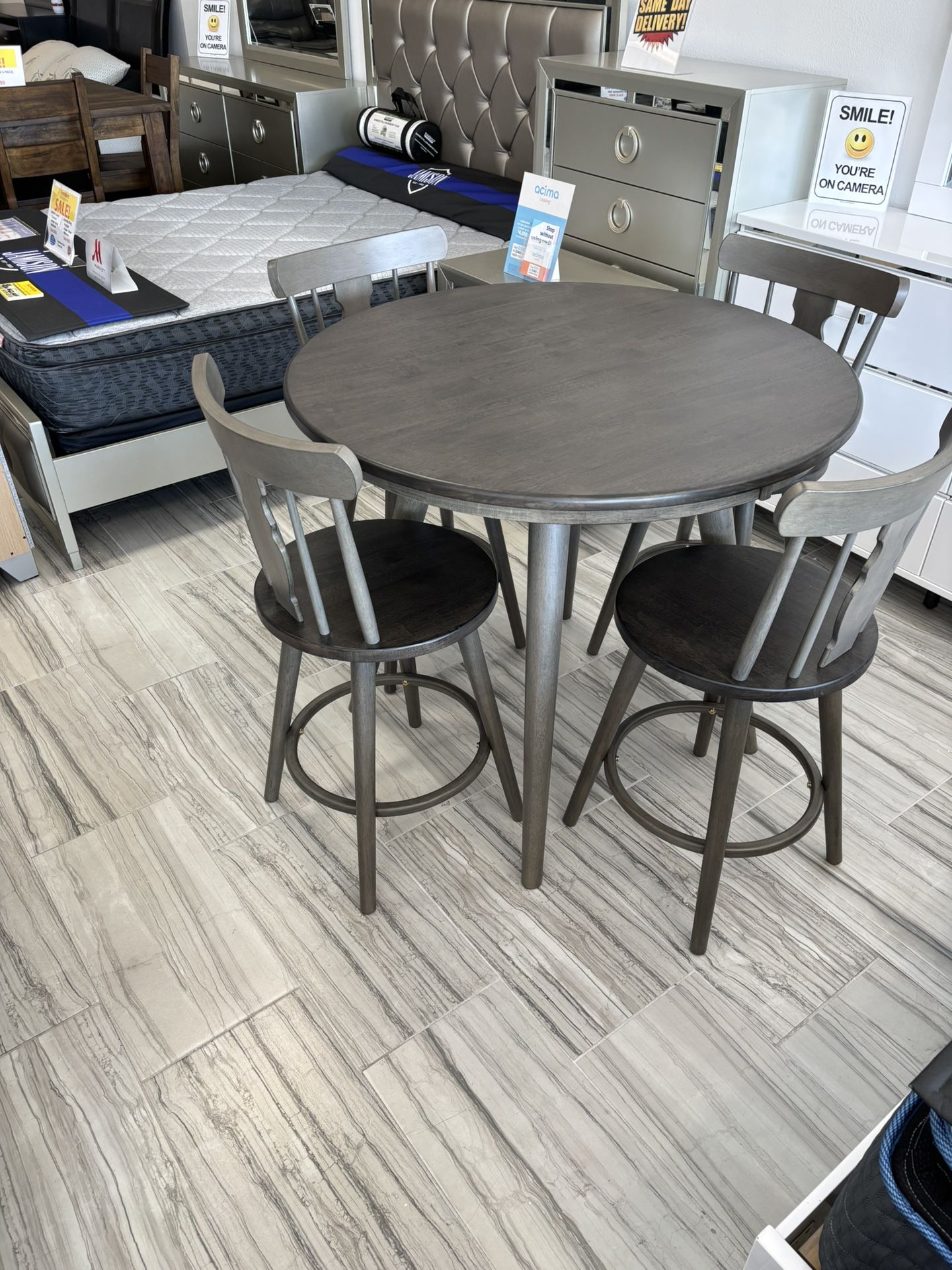 Limited time. Sorrento five piece solid wood dining set only $399. Easy finance option. Same day delivery.