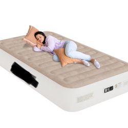 Twin Air Mattress with Built in Pump, Height 13" Durable Queen Airbed, Suit for Home & Guests,Travel Air Mattress Twin XL for Adults,Inflatable Travel