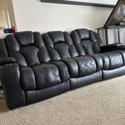 Leather Electric Reclining Couch
