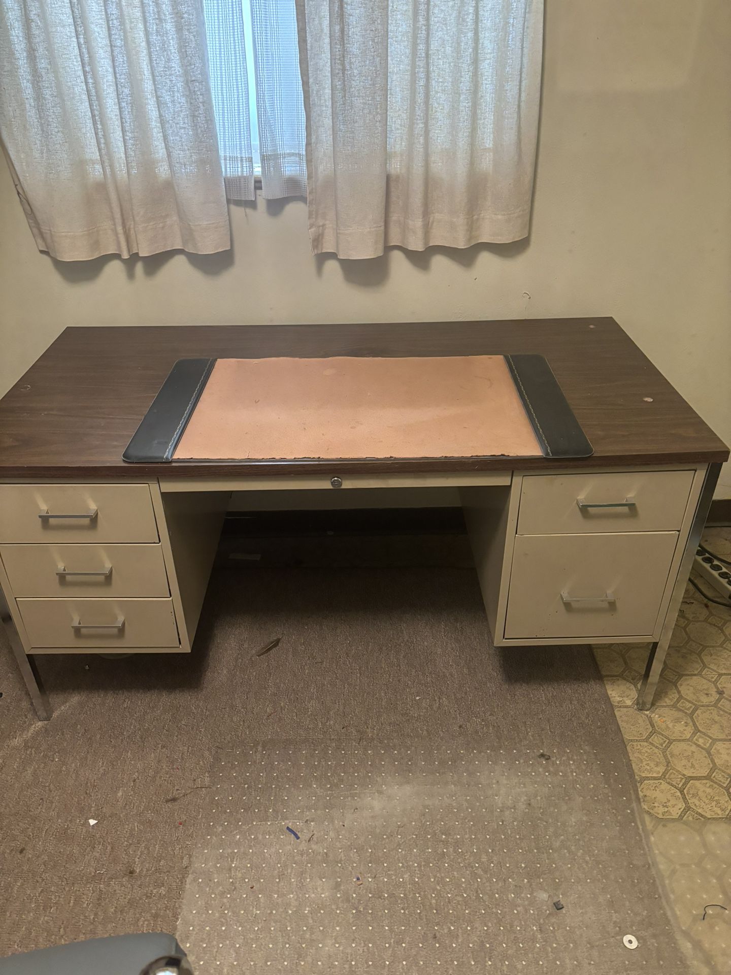 Metal Desk And Office Chair