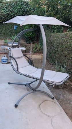 Best Choice Products Hanging Chaise Lounge Chair Swing w/ Shade