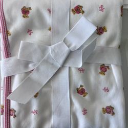 Ralph Lauren Teddy bear pink Blanket 
