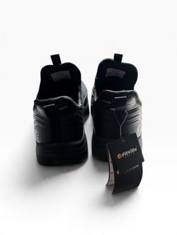 FitVille Black Slip-On Walking Shoes - Men's US 10W