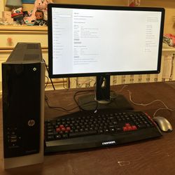 Hp Pavilion Pc w/ 24 Inch Monitor, Mouse, Keyboard, speakers, and all wires included!