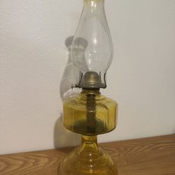 Vintage Eagle Glass Oil Lamp