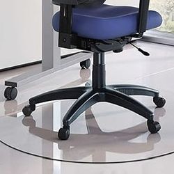 NEW Glass Chair Mat, Tempered Glass Office Chair Mat for Carpet or Hardwood Floor !