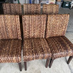 6 Seagrass Dining Chairs - Williams Sonoma