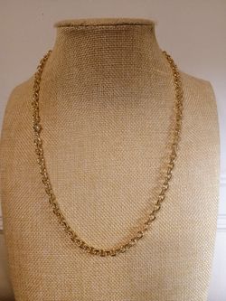 Unisex 18K Italian Gold-Filled Layered 6mm 22 Inch Milano Cuban Chain
