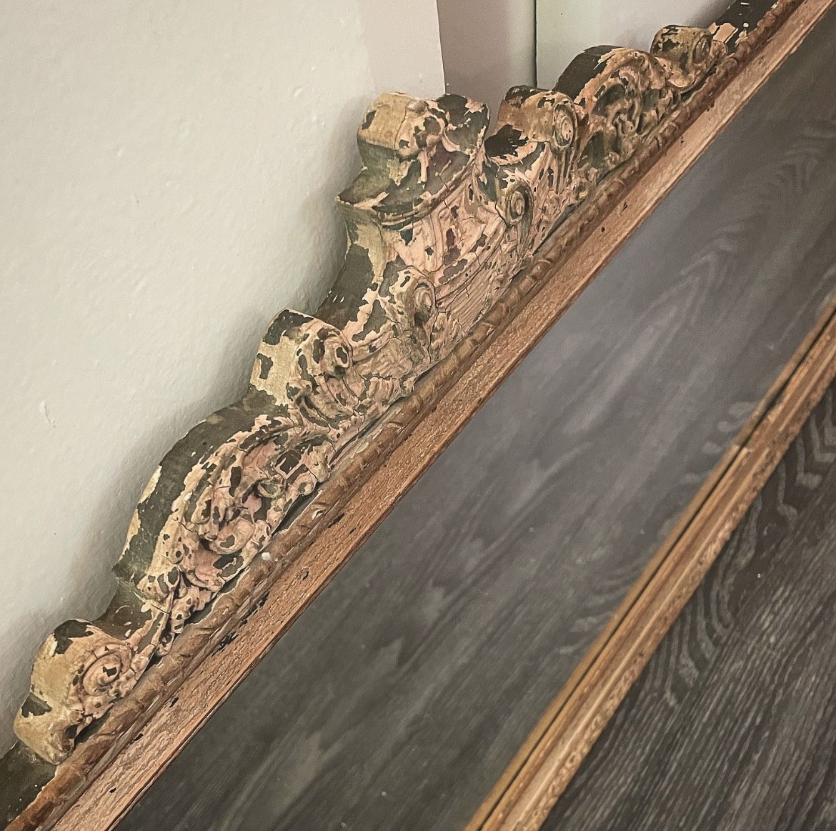 Antique Barbola Mirror