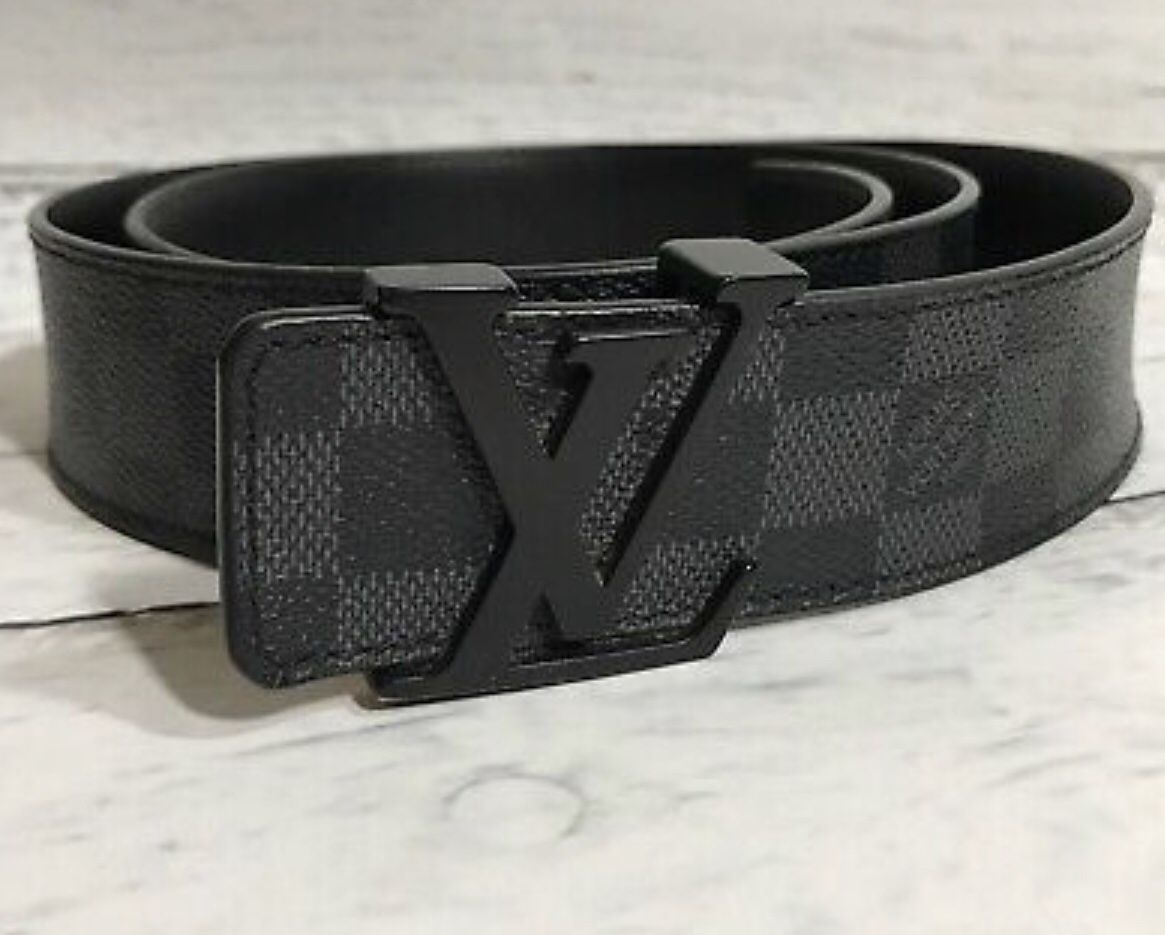 Louis vuitton graphite belt