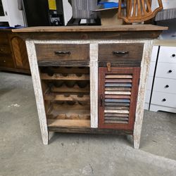 Rustic Farmhouse Wine Bar / Console Table