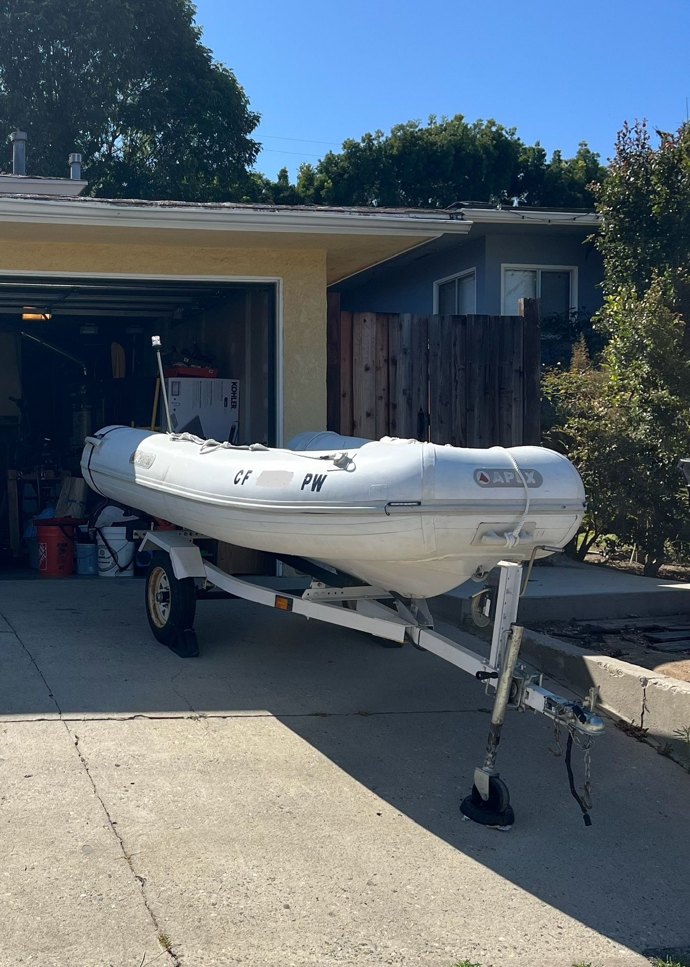 9ft Rib 2001 Apex RIB 9ft with Trailer and 9.9 Mercury Outboard Motor for Sale ...