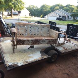 Vintage A Glider Metal Glider