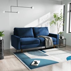 Blue 71” Velvet Couch 🛋️ Brand New In Box 📦 