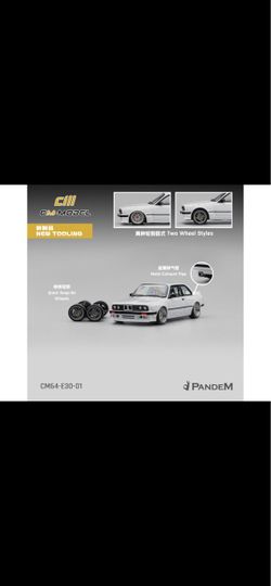 CM Model 1:64 Pandem BMW M3 E30 – Pearl White