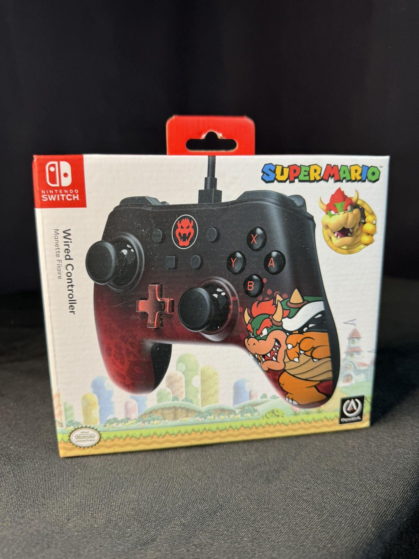 PowerA Wired Controller for Nintendo Switch - SUPER MARIO, Bowser VG With Wire