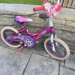 Girls Huffy Disney Princess 16” bike with doll carrier