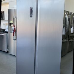 BRAND NEW Frigidaire 18.8 Cu. Ft. Brushed Steel Counter Depth Side-by-Side Refrigerator-FRSGAV