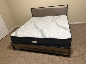 King size mattress with frame