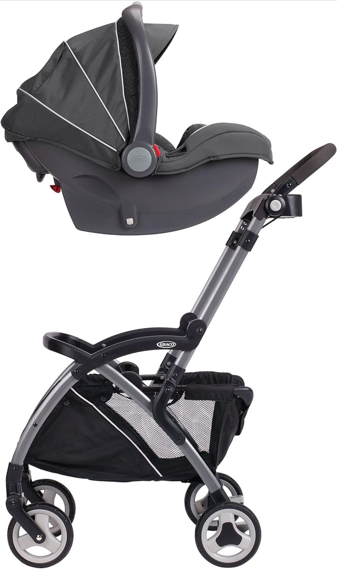 Graco SnugRider Elite Car Seat Carrier and car seat  Lightweight travel stroller 