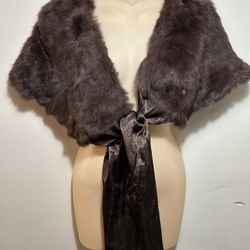 Women's cape made of rabbit fur. $27.