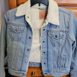 Women's Xs Levi Jean Sherpa Jacket 