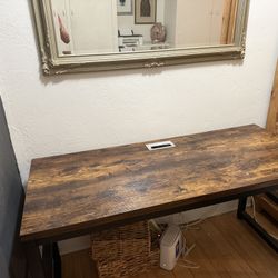 Wood And Metal Desk