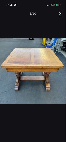 English Antique Oak Art Deco Draw Leaf Table Good Condition