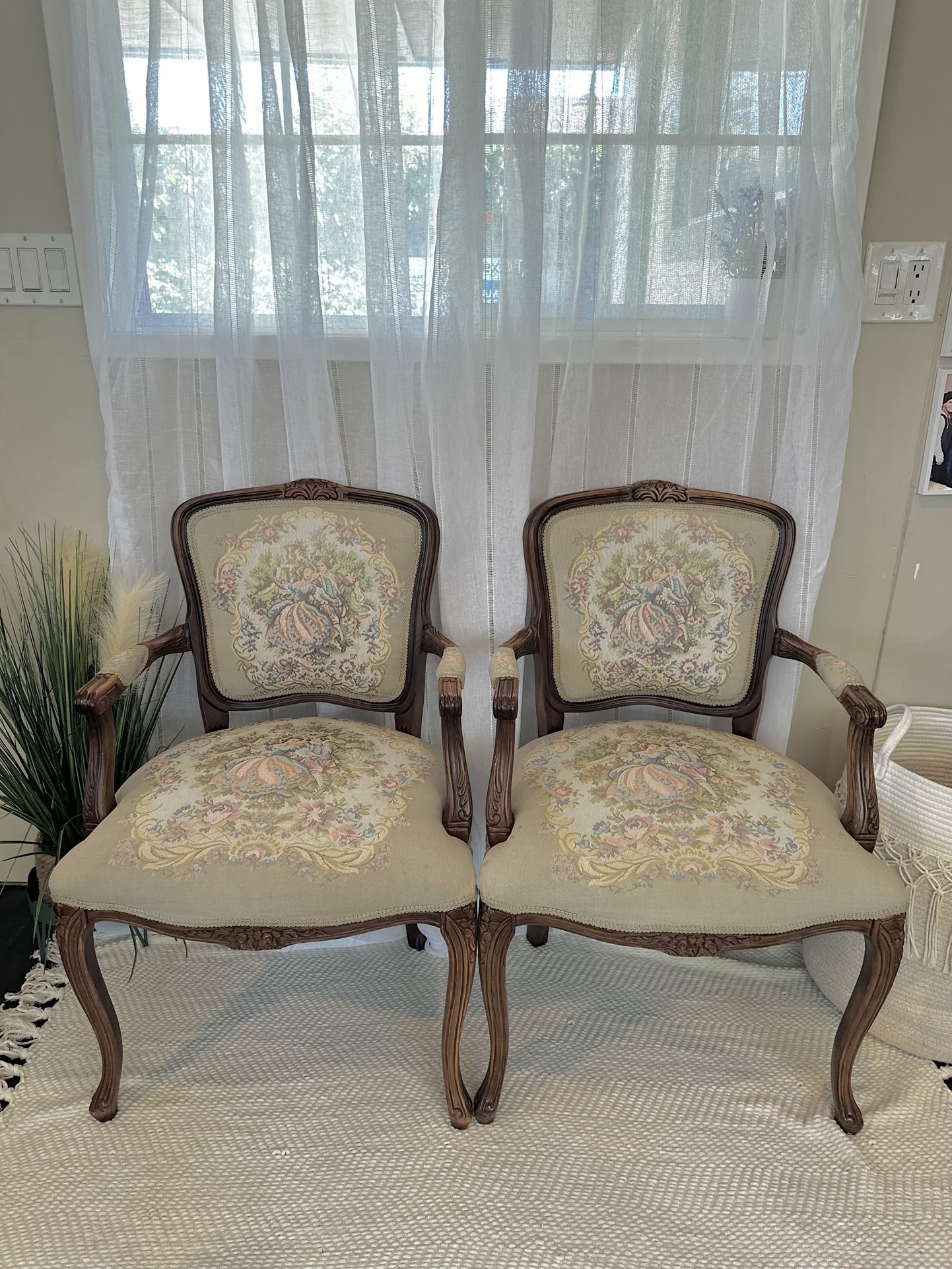 Chateau D'ax Spa Italian Louis XV Style Pair of Fauteuil 