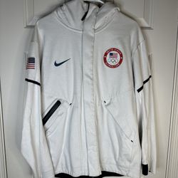 NIKE JACKET MENS M TEAM USA OLYMPIC TECH FLEECE WINDRUNNER HOODIE UNITED STATES