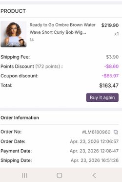 Ready to Go Ombre Brown Water Wave Short Curly Bob Wig Glueless Minimalist HD Lace Wig Pre-Cut Lace