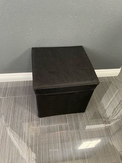 Black Fabric Collapsible Storage with lid