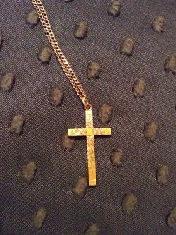Gold cross necklace