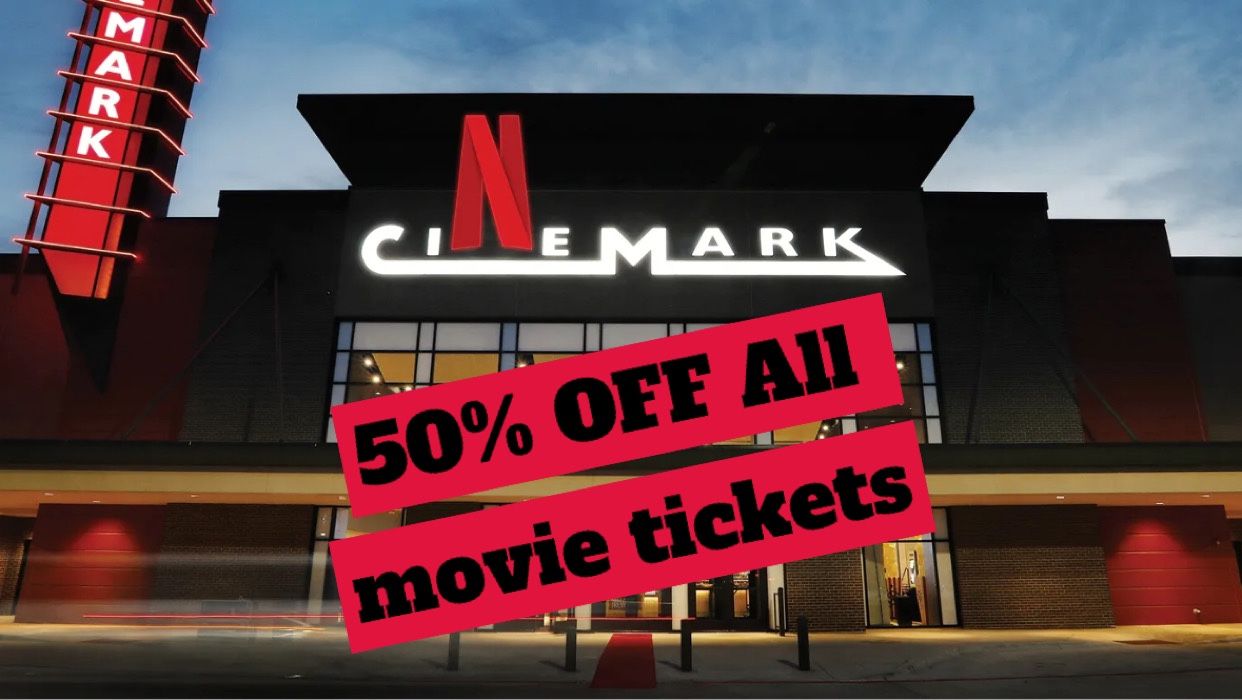 50% Off All Cinemark Tickets
