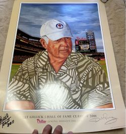 Pat Gillick Dick Perez Signed Phillies HOF 2011 Limited Print #258/1400