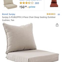 Sun Joy 2 Piece Chair Cushion $30 OBO