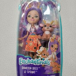 DANESSA DEER & SPRINT Enchantimals NEW Doll Play Set w/ Pet Mattel *NIB*