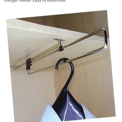 Unomor 1set Garment Rack Telescopic Clothes Storage Hanger Holder Easy to Assemble