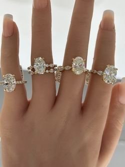  5.05CTW 18K VVS2 Lab Diamond IGI Certified Oval Solitaire Engagement and Wedding Ring 