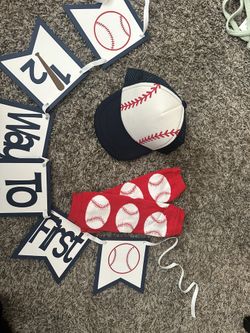 Baseball Smash Cake 6 Months Baby