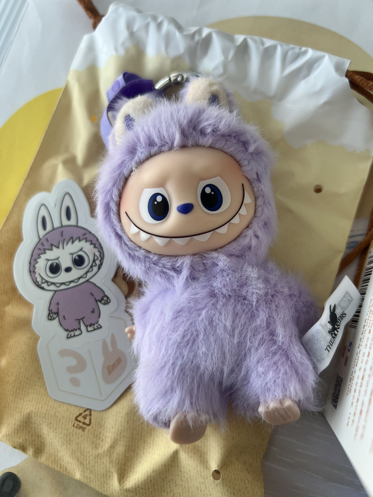 POP MART Labubu V4 The Monsters Pin For Love Alphabet Plush Pendant - Letters