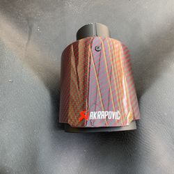 Exhaust Tip Carbon Fiber Twill Red/Black Muffler Tip