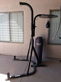 Everlast bags and stand