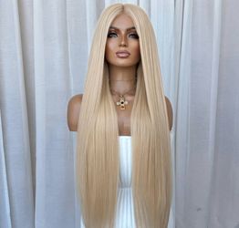 Beautiful beige blonde lace frontal wig 13x6