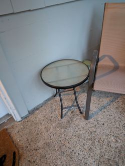 Glass side table