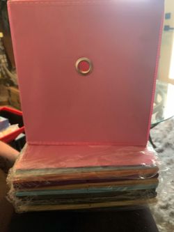 New in packaging 8 flexible fabric bins multi colors