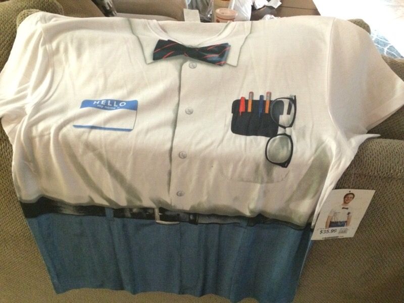 XL NERD COSTUME TSHIRT PAID 40$ at party city
