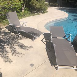 Reclining Poolside Lounge Chairs 